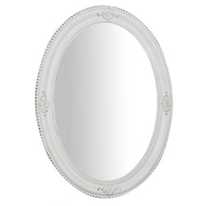 Spiegel oval 84x64x4 cm, Wandspiegel oval, Vintage wand spiegel, Antik Weiß