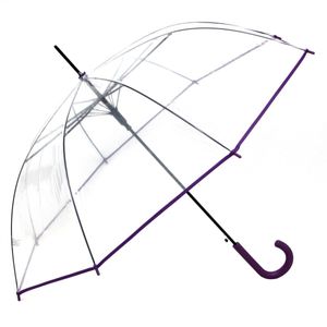Regenschirm Transparent Automatik, Farbvariante:violett
