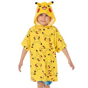 Pokémon - detský uterák s kapucňou NS7458 (128-140) (žltý)
