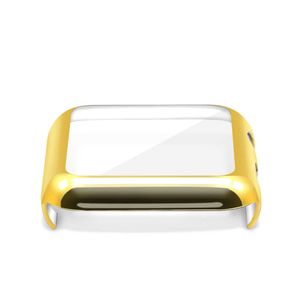 Schutzhülle für Apple Watch Serie 1, 2, 3, 4 Cover Case Bumper Schutz Hülle mit Schutzglas Displayschutz für iWatch Ultra-Thin, Farbe:Gold, Apple Watch Modell:Series 4, Größe Watch:40 mm
