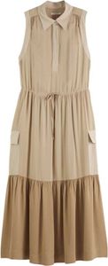 Scotch & Soda Fluid Utility ärmelloses Langes Kleid Beige 40 / Regular Frau Beige 40