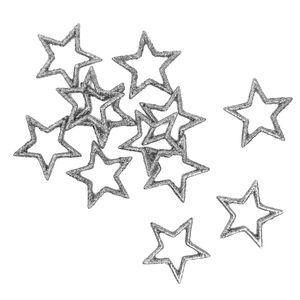 Oblique Unique 12 Sterne Glitzer Streudeko Stern Tischdeko Deko für Weihnachten Dekoration Weihnachtsdeko - silber