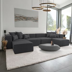 Modulares Sofa VERONA Anthrazit - Größenauswahl, Größe:XL