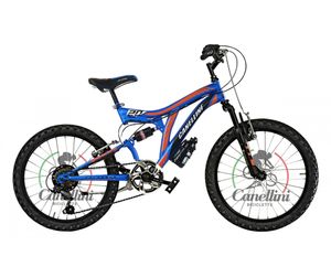 Detský bicykel Horský Canellini COLORADO 20" - 6 rýchlostí - Modrá/Oranžová