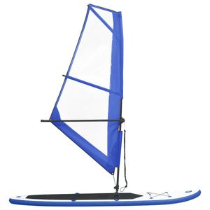 vidaXL Aufblasbares SUP-Board mit Segel Set Blau und Weiß