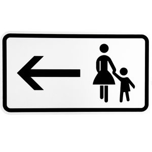 ORIGINAL Verkehrsschild Nr. 1000-12 Fußgänger Gehweg Links gegenüber benutzen nach StVO und RAL-Gütebedingungen Verkehrszeichen Schild Straßenschild Zusatzschild Verkehrsschilder Verkehrsschild