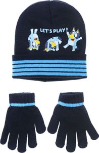 2-tlg. Winter Set: Bluey Mütze & Handschuhe 54 cm