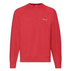 Fruit of the Loom Classic Raglan Sweat mit Vintage-Logo auf der Brust