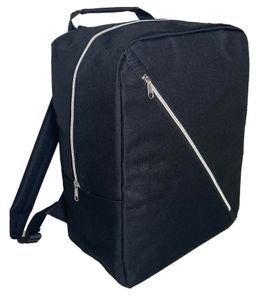 Reisetasche 40x30x20 cm Handgepäck Rucksack ideal für z.B. Flüge mit Wizzair (kleines Handgepäckstück) in Schwarz