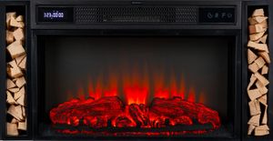 Klarstein Elektrický krb, elektrický ohřívač do obývacího pokoje a interiéru, elektrický krb s LED plameny, nástěnný krb, ventilátorový ohřívač s časovačem, automatická regulace teploty, ohřívač 1900 W