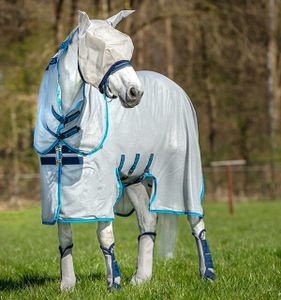 Horseware Amigo Bug Buster, Größe:140 cm / 6'3, Farbe:Azure Blue/Navy & Electric Blue