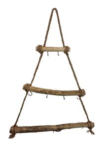 Holz Leiter zum dekorieren - Triangel - Dekobaum mit Haken