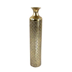 Vase Kairo, gold, Metall, 16,5x80 cm
