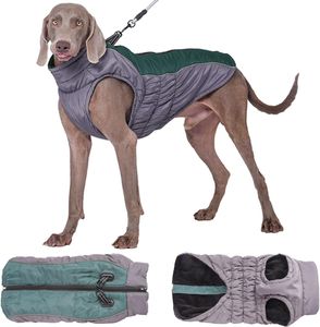 Hundebekleidung, Wasserdichte Fleece-Weste, Grün, Größe L