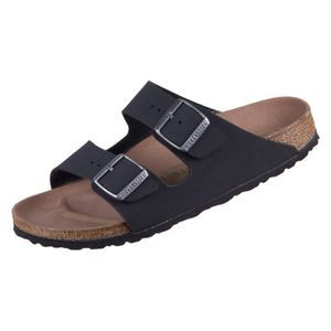 Birkenstock Damen-Bio-Pantolette mit Tieffußbett Arizona BS Schwarz, Farbe:schwarz, EU Größe:40