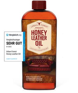 URBAN FOREST Lederöl zur Lederpflege von Sattel- & Zaumzeug I Schützt & pflegt als Lederpflegemittel Sofa Ledercouch Autositze Möbel Schuhe 500 ml