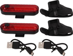 Bike -Rücklicht USB -Ladung Safer helles universelles Vorderlicht Set für Road Mountainbikes 2ks