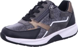 Gabor Comfort Damen-Schnürhalbschuh Grau-Schwarz-Mehrfarbig, Farbe:grau, UK Größe:41/2