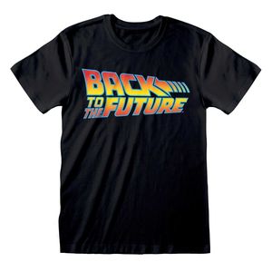 Back To The Future - Vintage Logo - Black T-Shirt - Größe XXL