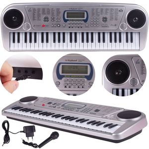 Malplay Musik Instrument "Mein Erstes Keyboard" Klavier Orgel Mit Lcd Bildschirm & Mikrofon 54 Tasten 10 Lieder 100  Tonarten & Rhythmen Ab 3 Jahren