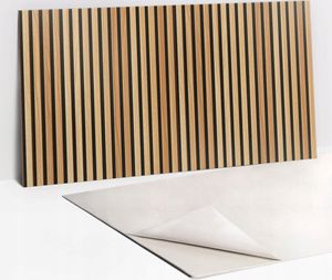 Selbstklebende PVC-Platte für Wand, Boden Holzlatten 100x50 cm