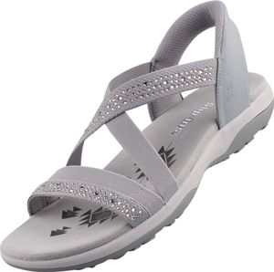 Skechers Reggae Slim Summer Sparkle Damen Sandalen Grau Skechers Reggae Slim Summer Sparkle Damen Sandalen Grau