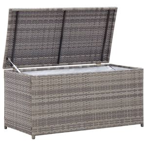 vidaXL Gartenbox Poly Rattan 100x50x50 cm Grau