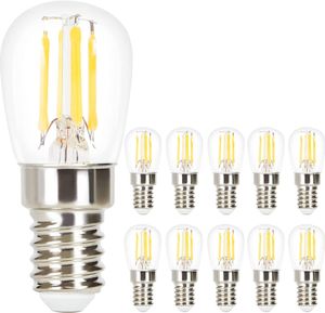 ZMH10 Stück LED Glühbirne E14 Vintage Lampe - ST25 Leuchtmittel edison Light Bulb 2700K 4W Glühlampe Warmweiß Filament Retro Birne Glas Antike für Haus Hotel Bar Café