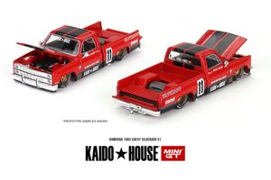 Kaidohouse KHMG066 Chevrolet Silverado V1 rot (RHD) MiniGT Maßstab 1:64 Modellauto
