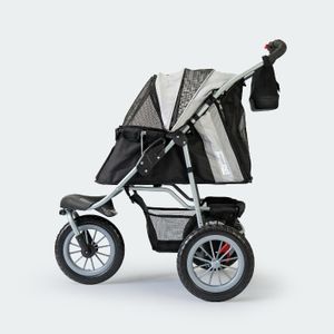 InnoPet® Hundebuggy Comfort EFA Pet Stroller Hundewagen Hunde Trolley Nylon black/silver