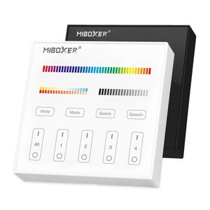 LED Solution Mi-Light RF Nástenný diaľkový ovládač pre RGB+CCT LED pásiky, 4-kanálový Farebný variant pätice: Čierna B4-B