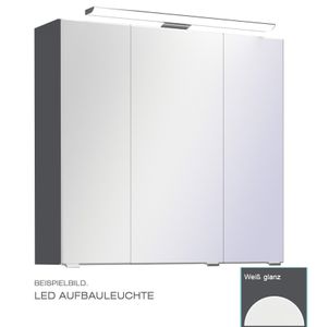 PELIPAL TRENTINO 770/800 Spiegelschrank / Weiß / LED-Aufbauleuchte / 75 x 70 x 20 cm / EEK: A++