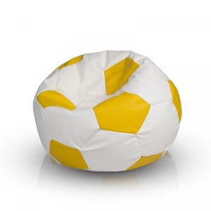 Ecopuf, Sitzkissen Fußball M, Farbe: Sonnig