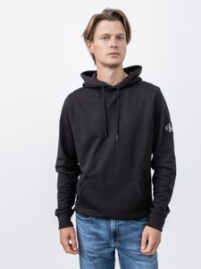 Calvin Klein Jeans Herren Monogramm Ärmel Abzeichen Pullover Hoodie, Schwarz XXL