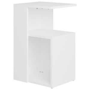 vidaXL Bílý boční stolek 36x30x56 cm Dřevěný materiál