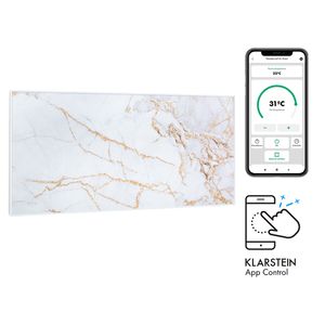 Klarstein Infrarotheizung mit Thermostat, 700W Elektroheizung, Smart Home Bild-Infrarotheizung zur Wandmontage, IR mit IoT/WiFi App-Control, Feuchtraum Flach-Heizkörper, CO2-Freie Wand Heizung Klarstein Infrarotheizung mit Thermostat, 700W Elektroheizung, Smart Home Bild-Infrarotheizung zur Wandmontage, IR mit IoT/WiFi App-Control, Feuchtraum Flach-Heizkörper, CO2-Freie Wand Heizung