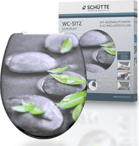 SCHÜTTE Duroplast WC-Sitz STONE, mit Absenkautomatik und Schnellverschluss