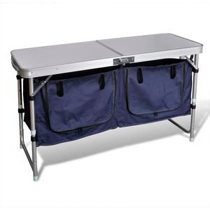 vidaXL Camping Furniture Aluminium Storage Foldable