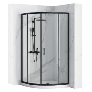 Sprchový Kout REA LOOK BLACK 90x90 + Sprchová vanička