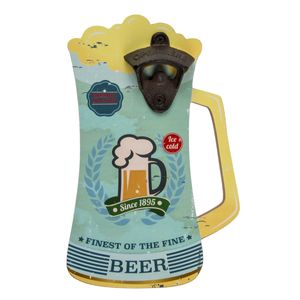 Flaschenöffner / Wandflaschenöffner Bierkrug aus Metall, Modell:Beer