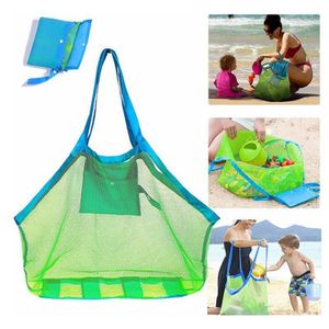 Outdoor Kinder strand Netztasche übergroß Spielzeug Aufbewahrungstasche Sand Grabwerkzeug Aufbewahrungstasche Netz-Strandtasche