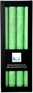 stabkerze grün 22x250mm kerzenfarm hahn 4er Set 100% pflanzliches stearin