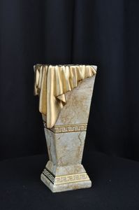 Blumenvase Barock Vase Antik Stil Handbemalt Blumenkübel Robust Retro Vintage Stil Medusa Mäander Dekorative Vase