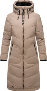 Marikoo Damen Winterjacke Langer veganer Jacke Parka Warm Stepp Mantel mit gefütterte Kapuze und hochschließender Kragen Benikoo Taupe Grey Gr: 40 - L Marikoo Damen Winterjacke Langer veganer Jacke Parka Warm Stepp Mantel mit gefütterte Kapuze und hochschließender Kragen Benikoo Taupe Grey Gr: 40 - L