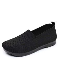 Damen Slipper Atmungsaktive Loafer Freizeitschuhe Leichte Rutschfeste Sport Schuhe Schwarz,Größe EU 41