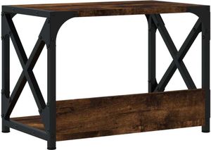 vidaXL Stojan na tlačiarne 2 police Smoked Oak 44x26x31,5 cm