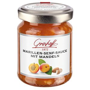 Grashoff Marillen Senf Sauce mit Mandeln fruchtig pikante Sauce 125ml
