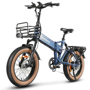 20*4.0 E-Bike Klappräder Fatbike Herren E-Bike Klapprad 20 Zoll mit Akku 48V/15AH, [ Offiziell ] E Mountainbike, Damen E Bike Faltbar Ebikes Blau