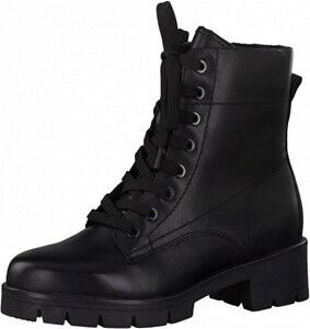 JANA 100% COMFORT LEATHER 8-8-25208-27/007 BLACK UNI Schnürstiefel  HW 21/22, Spocc:37