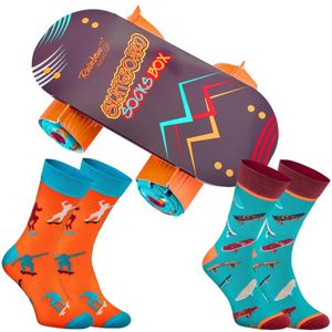 Rainbow Socks Socken Skateboard 2 Paar Skateboardfahrer Skateboard-Liebhaber Gr.41-46